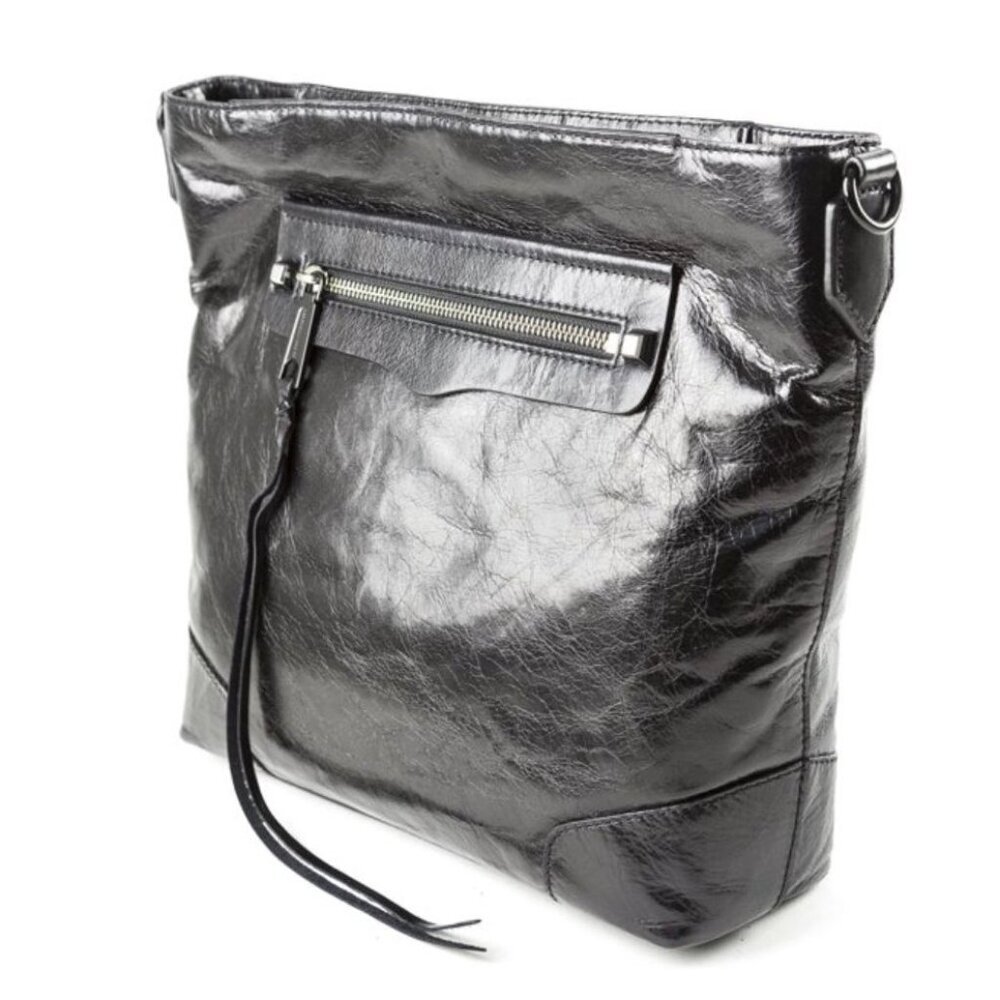Rebecca Minkoff Regan Slim Bucket Bag Leather Black NWT $275 [jb] - Picture 4 of 13
